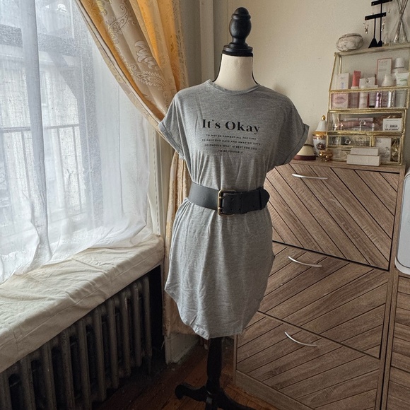 Grey shirt dress - Picture 4 of 10